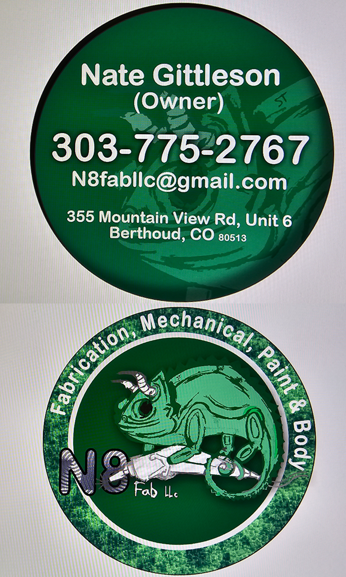 Round Business Card and Decal